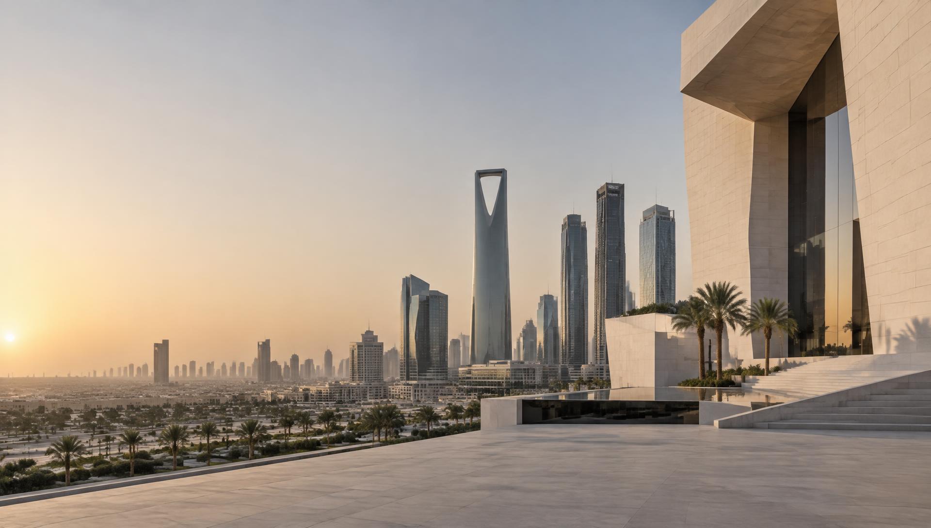 Riyadh skyline and contemporary Saudi architecture